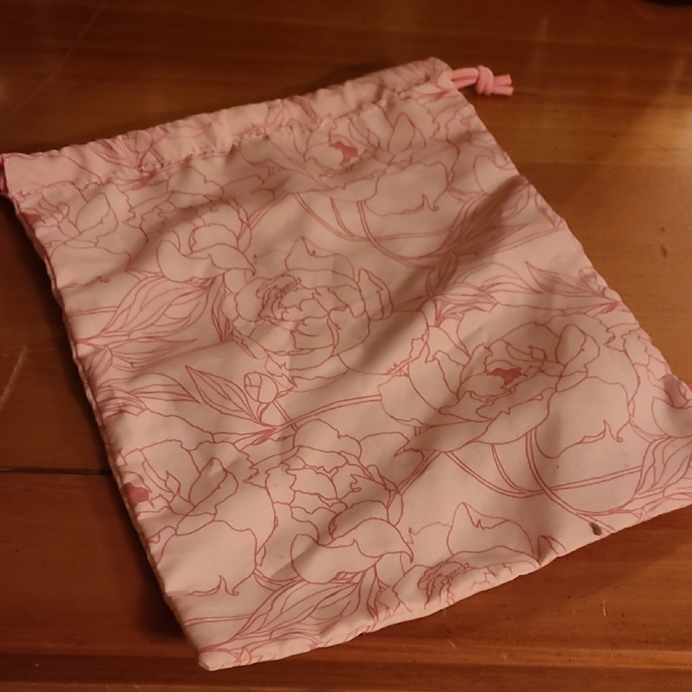 ipsy Pink Floral Drawstring Bag